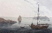 John William Edy Heliesund Harbour oil painting on canvas